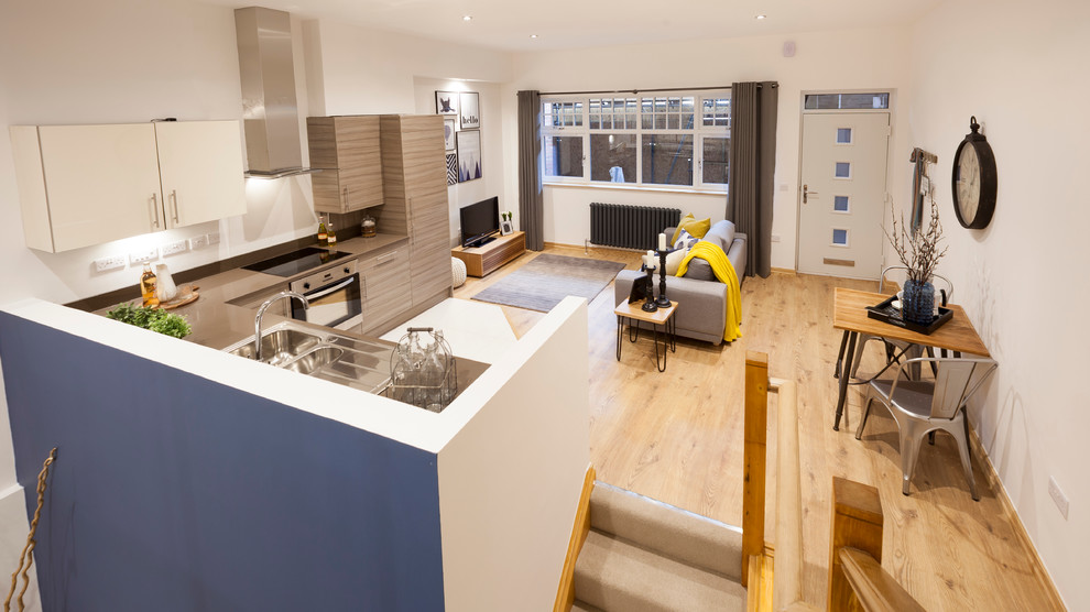Design ideas for a contemporary living room in Dorset.