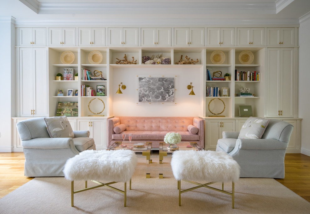 Inspiration for a classic formal living room in Boston with medium hardwood flooring.