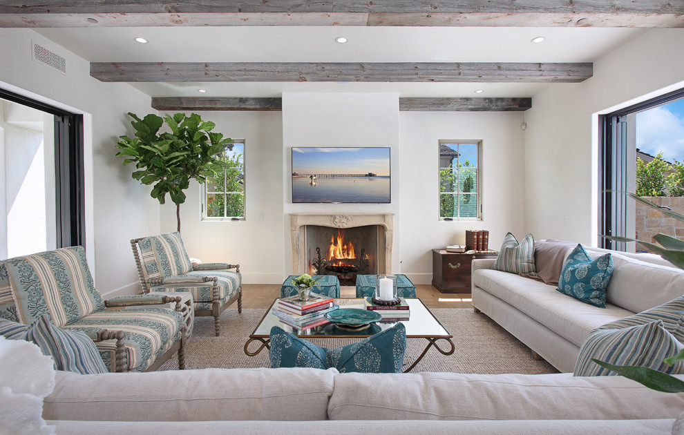 Living room - mediterranean living room idea in Orange County