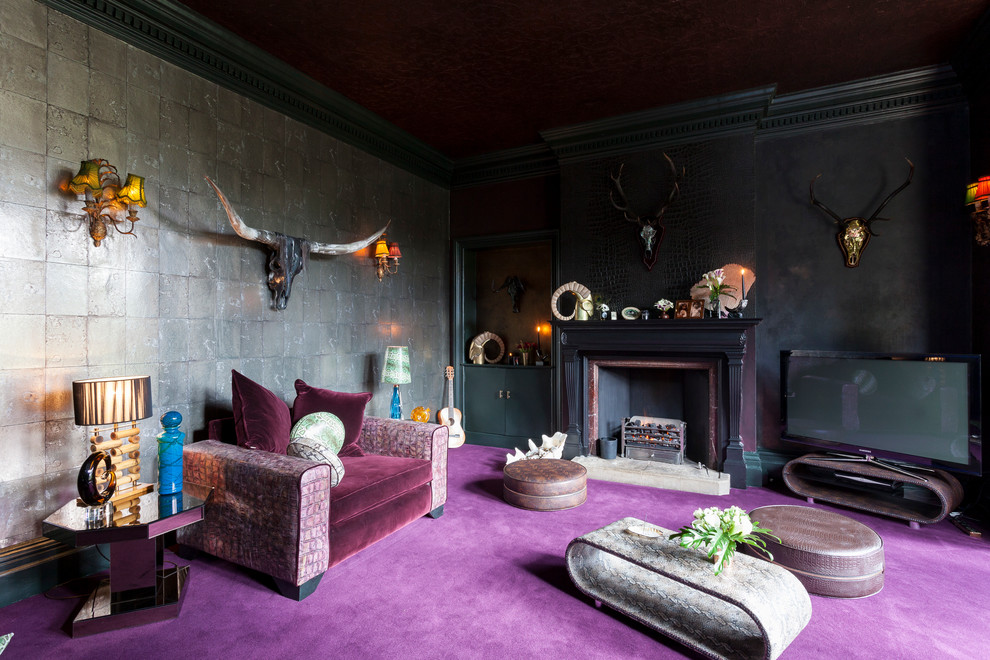 Eclectic living room in London.