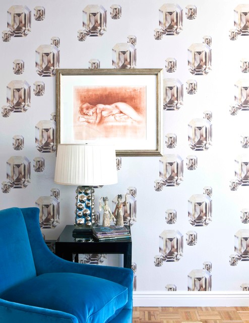 Brett Design Wallpaper - Contemporary - Living Room - New York - by