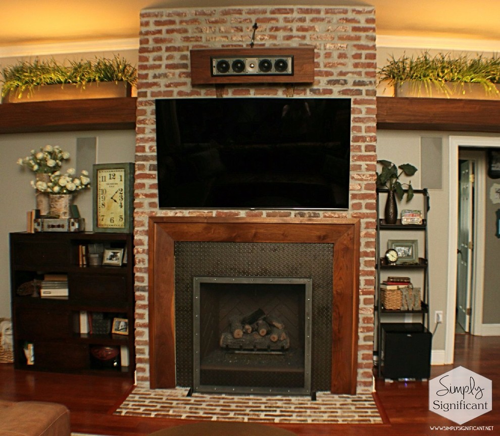 Brick Fireplace Remodel After Living Room New Orleans by Simply Significant A Staging