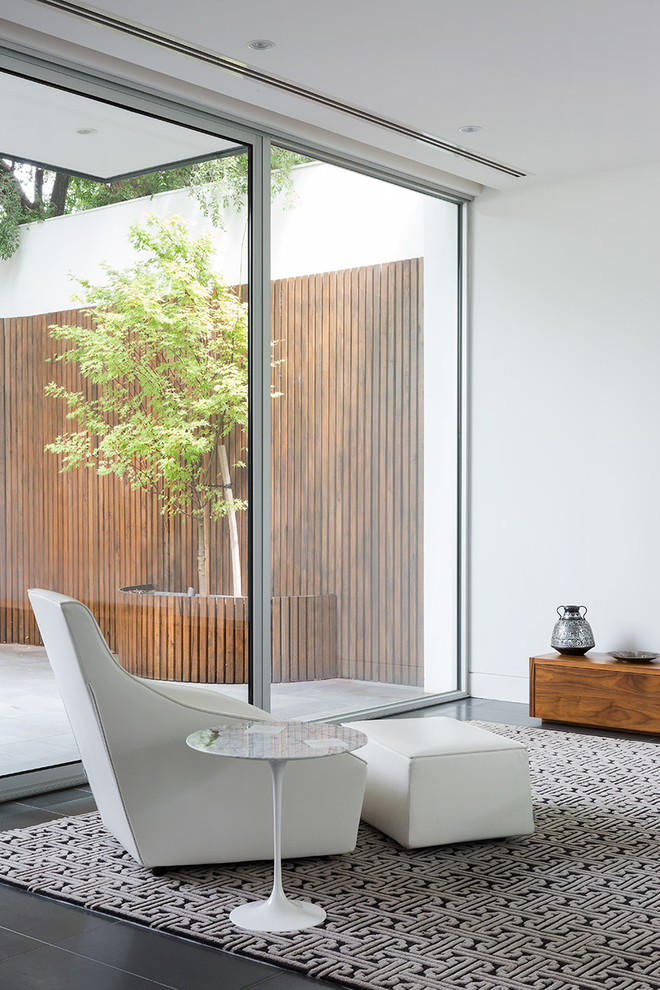 Mittelgroßes, Offenes Modernes Wohnzimmer in Melbourne