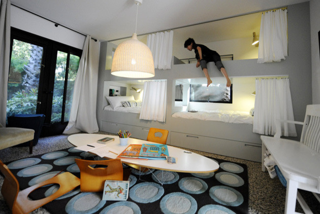 Bunk Beds Modern Living Room Houzz, Bunk Bed With Lounge