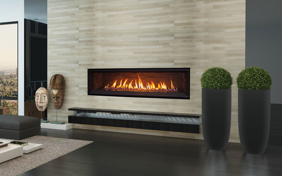 C60 Linear Gas Fireplace Modern Living Room Vancouver by Enviro