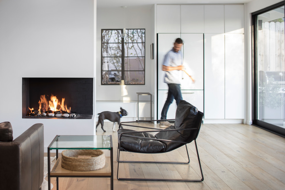 Inspiration for a scandinavian living room remodel in Santa Barbara