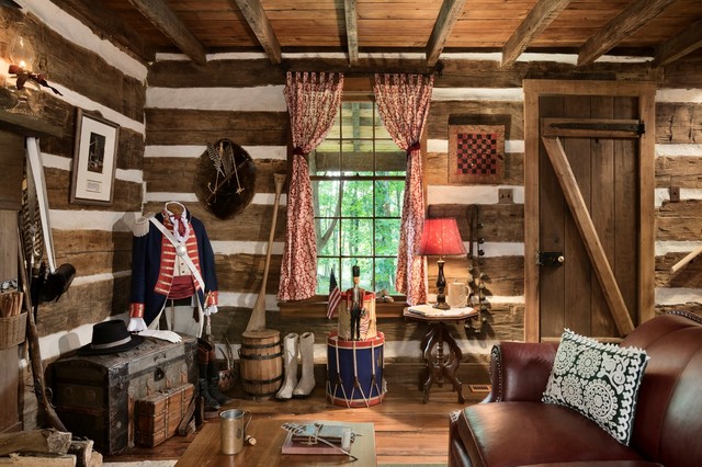 Cabin Renovation - Architect, Jan Paul Donelson - Rustic - Living Room -  Louisville - by Timberland Design | Houzz NZ