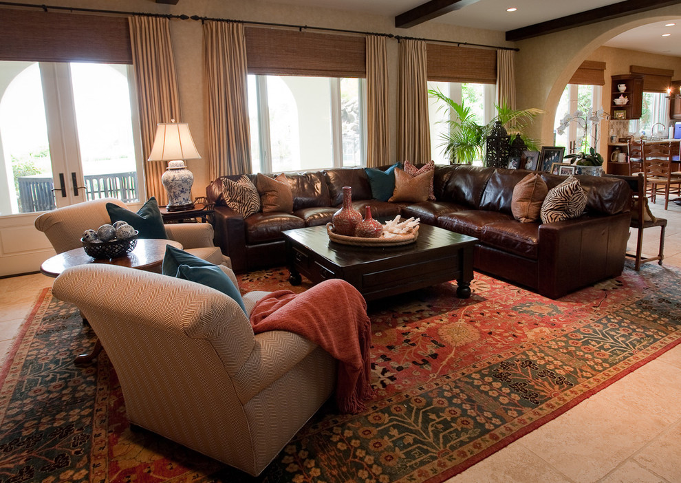 Calabasas Spanish Colonial Home Eclectic Living Room Los Angeles