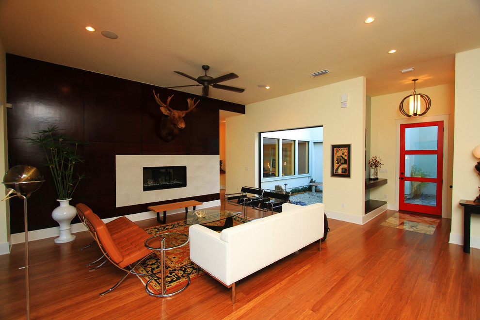 Minimalist living room photo in Jacksonville