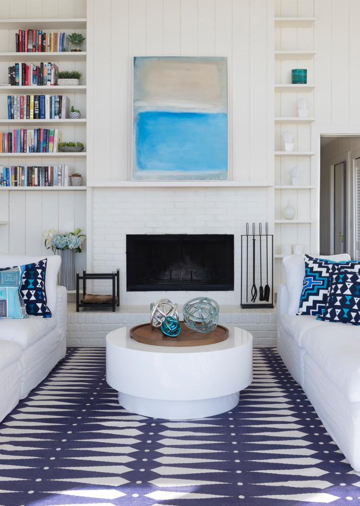 Inspiration for a contemporary living room remodel in Boston