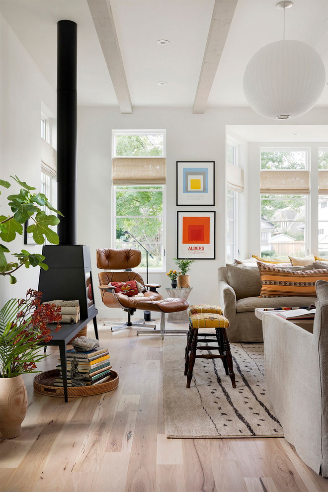 Inspiration for an eclectic living room remodel in Minneapolis