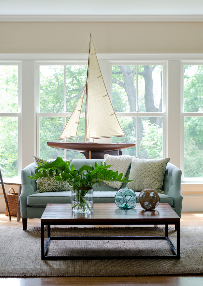 Inspiration for a traditional living room in Portland Maine.