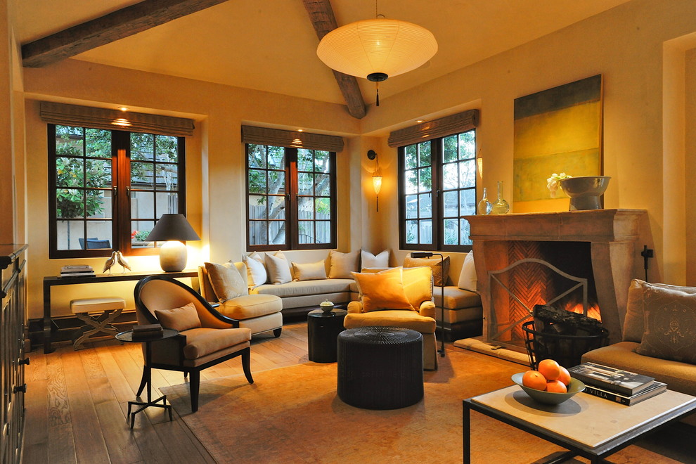 Carmel Stone Cottage - Eclectic - Living Room - San Francisco - by