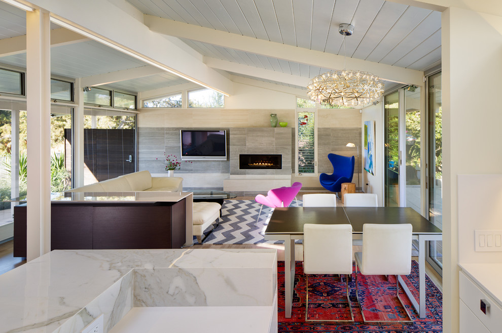 Inspiration for a mid-sized 1950s living room remodel in San Diego