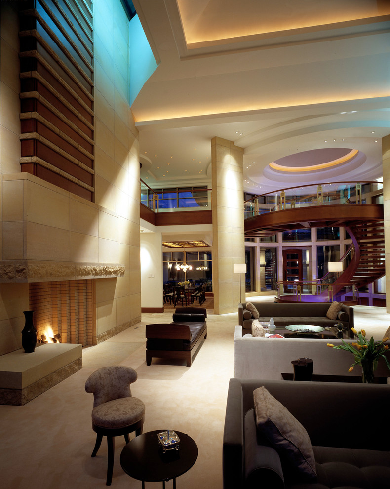 Cass Lake, MI Contemporary Living Room Detroit by DesRosiers