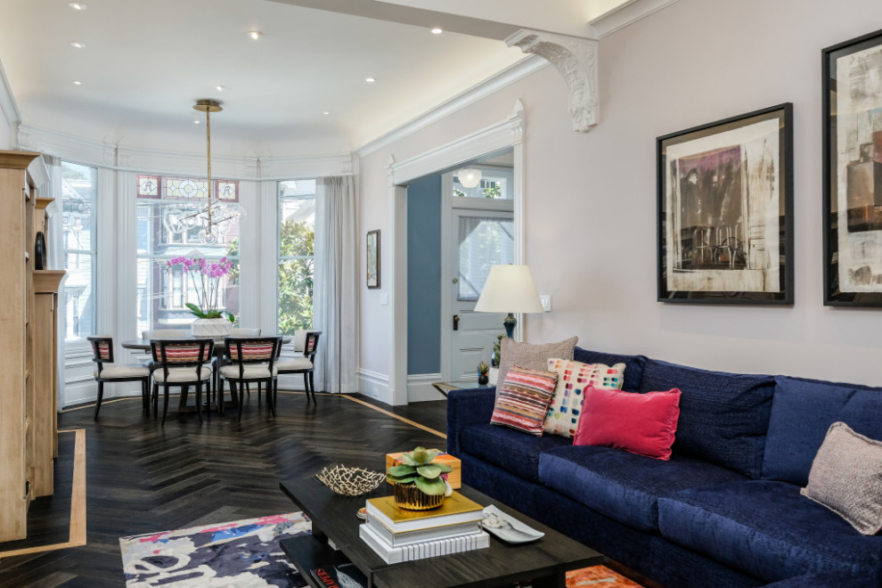 Castro Transitional Living Room San Francisco by BLANKwalls