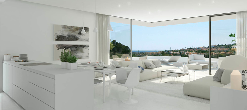 This is an example of a modern living room in Malaga.