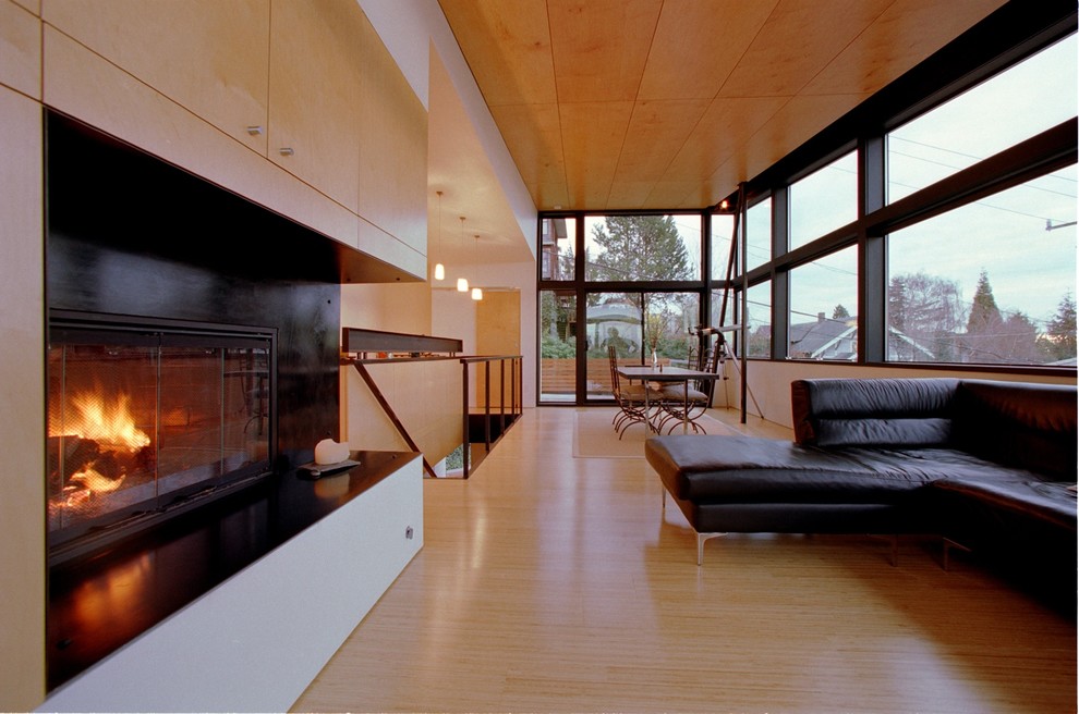 Inspiration for a modern living room remodel in Seattle