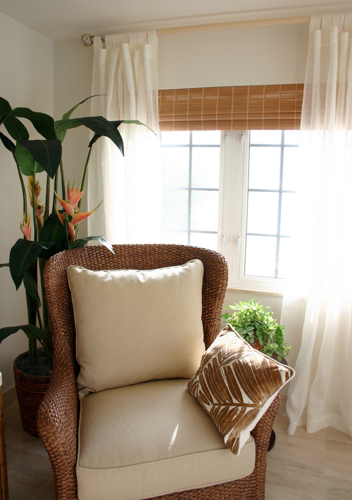 Living room - tropical living room idea in Other