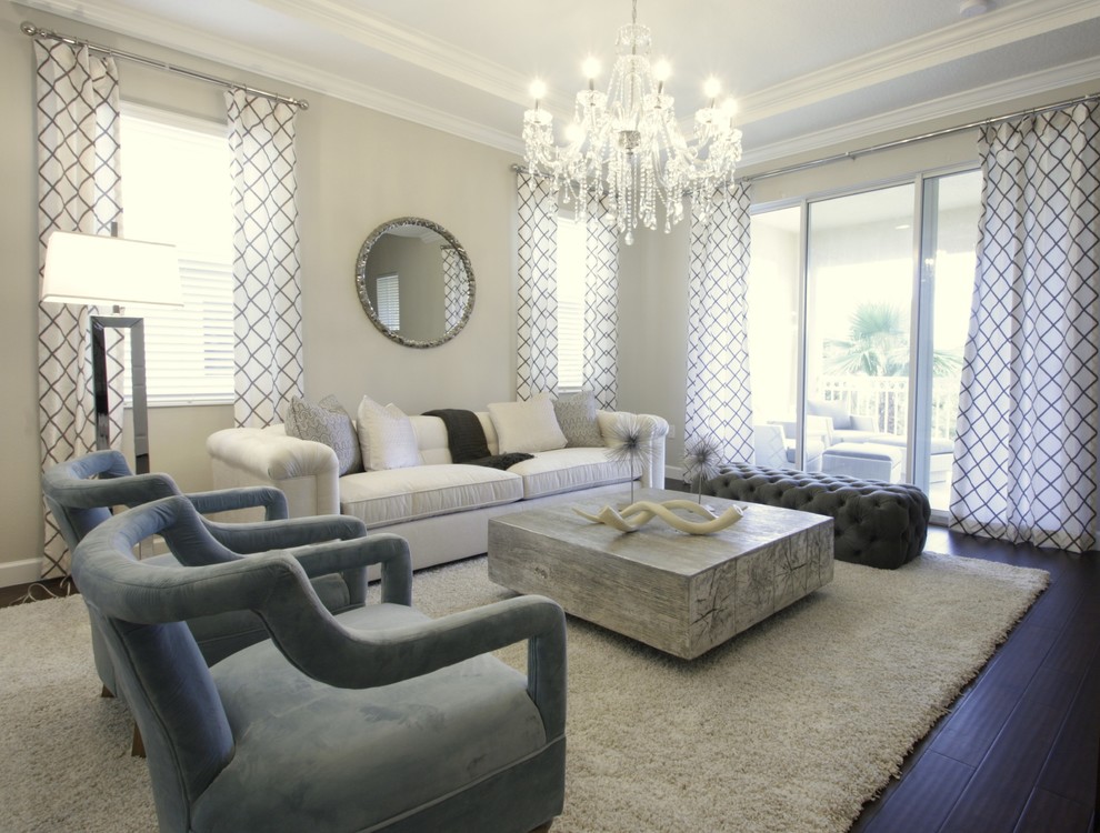 Celestial Way Modern Living Room Tampa by IN Studio & Co