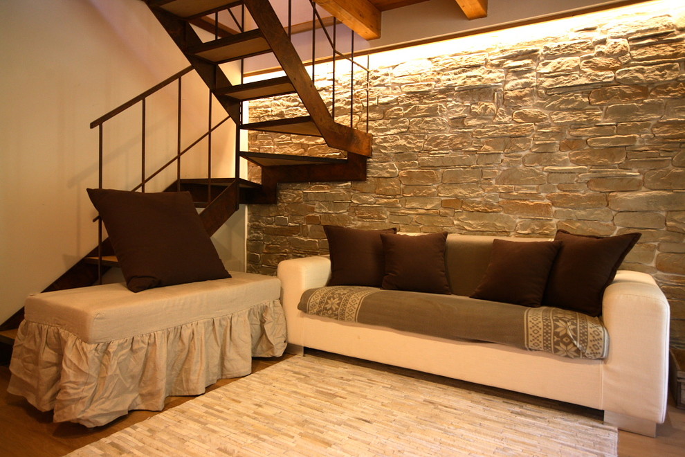 Rustic living room in Milan.