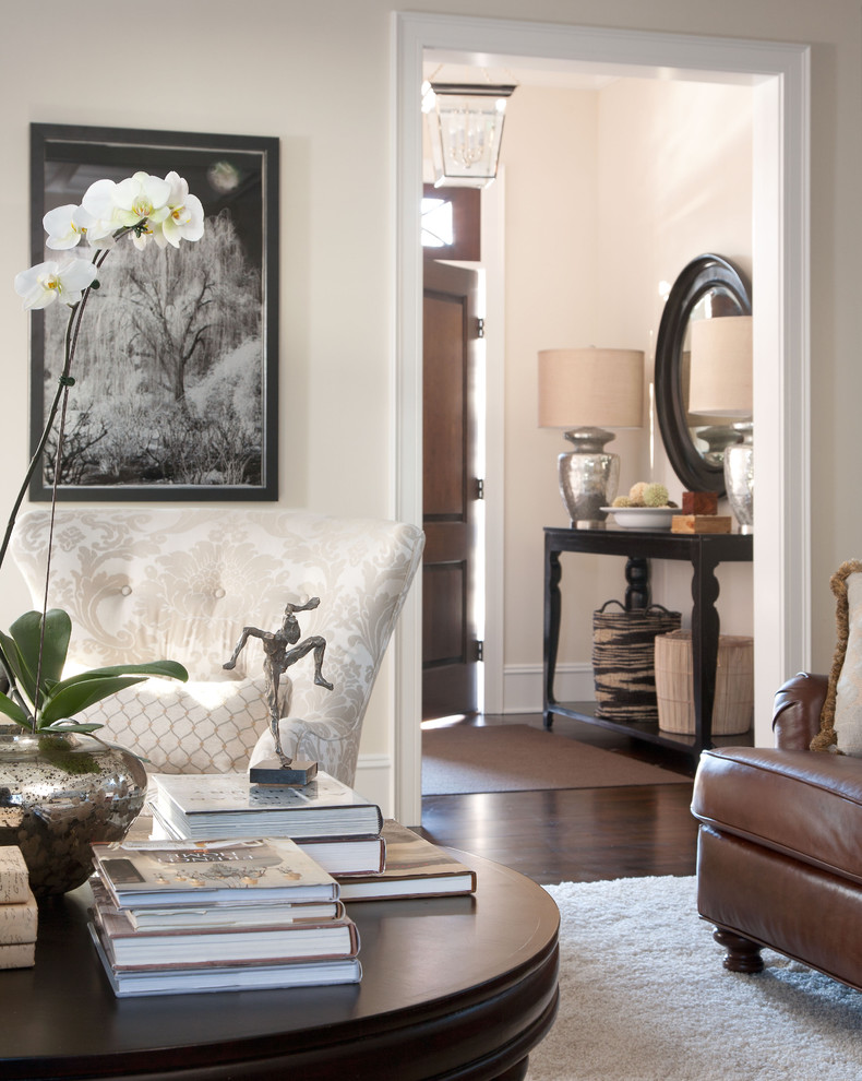 Living room - traditional living room idea in Denver