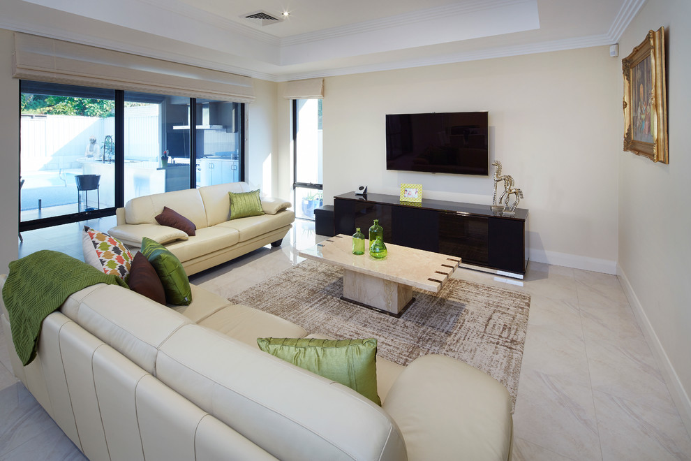 Mittelgroßes Modernes Wohnzimmer in Perth