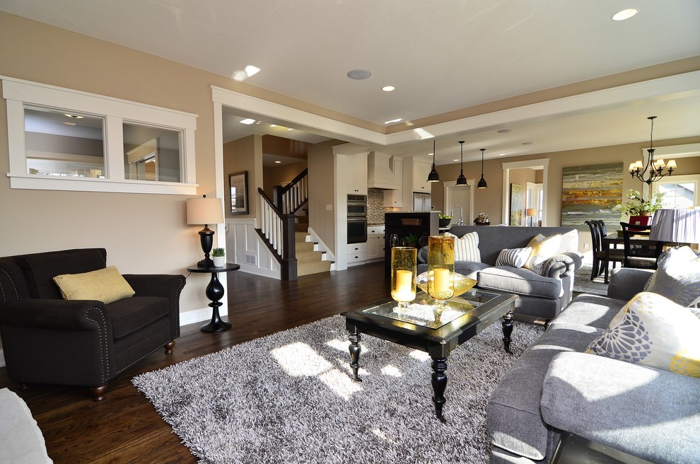 Chanhassen Cottage New Construction Contemporary Living Room Minneapolis by Highmark