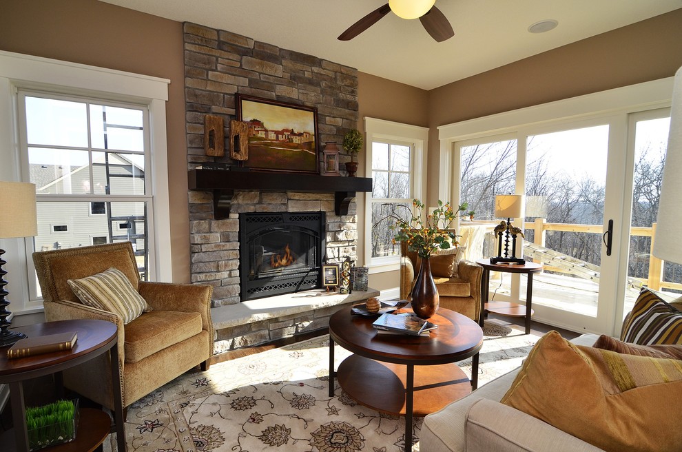 Chanhassen Cottage New Construction Traditional Living Room Minneapolis by Highmark