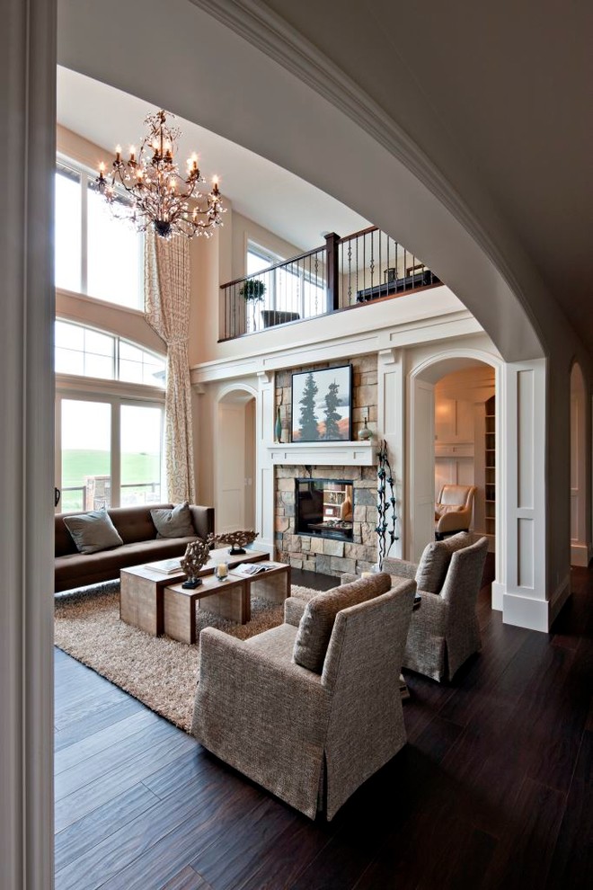 Living room - traditional living room idea in Calgary