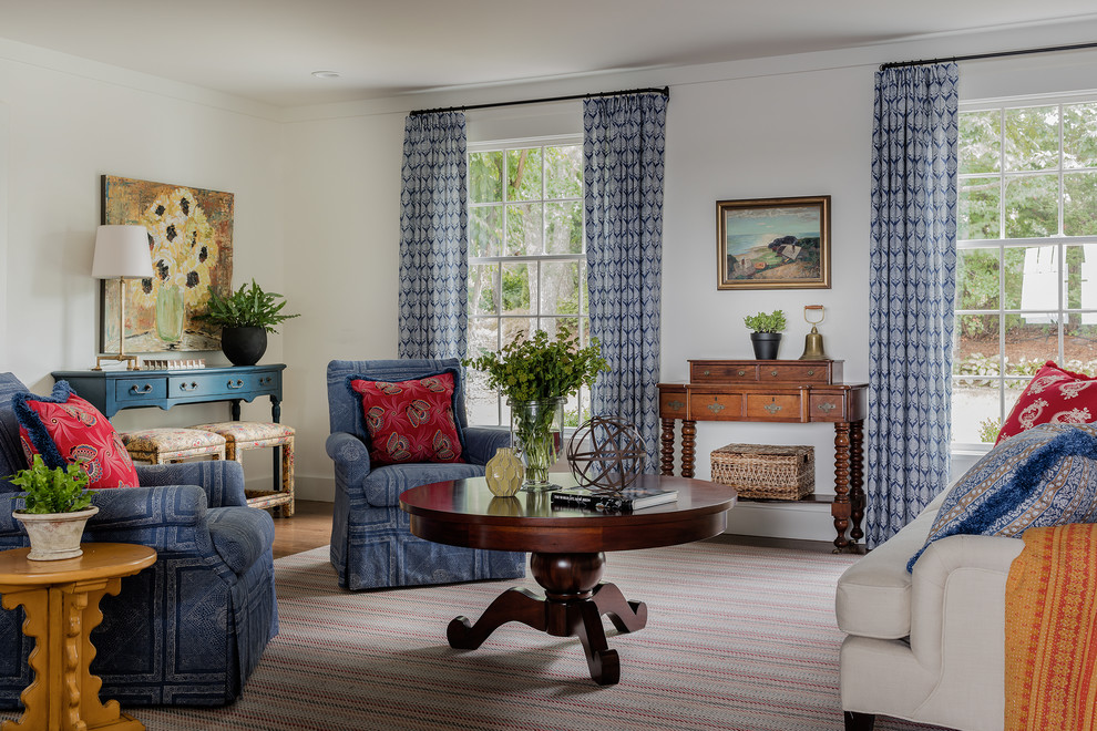 Classic formal living room in San Francisco with white walls.