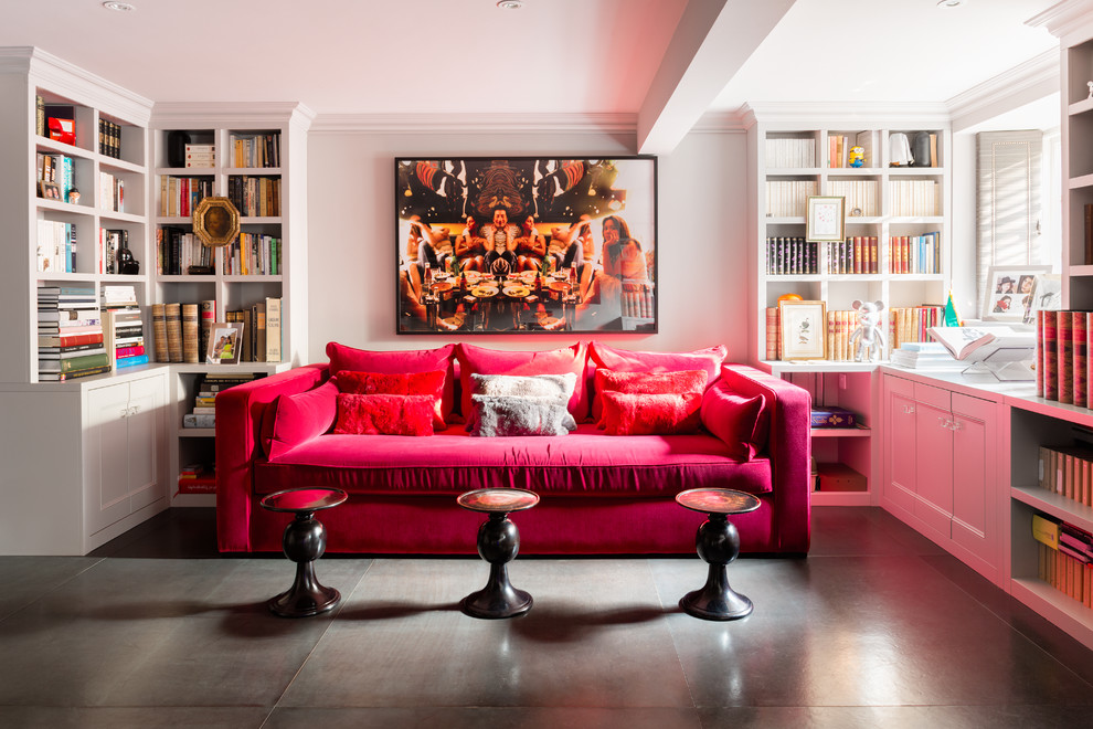 Example of a trendy living room design in London