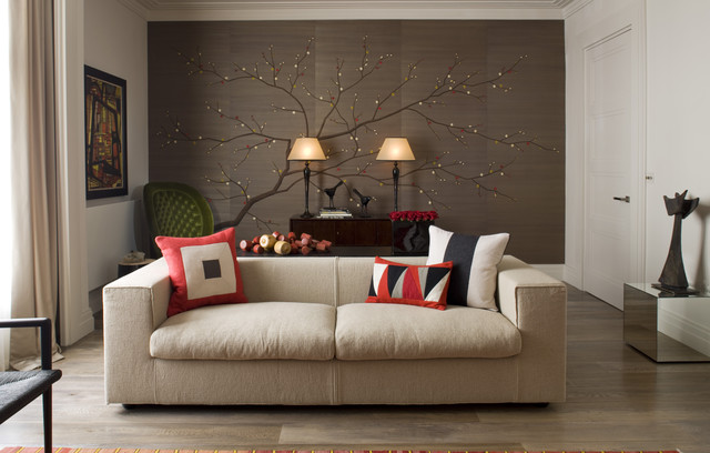cherry blossom in custom colourway - Contemporary - Living Room - New ...