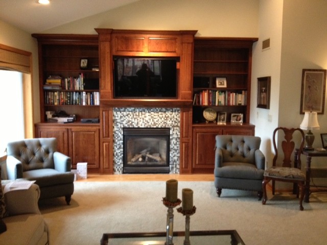 Cherry Fireplace Traditional Living Room Minneapolis By Country Cabinets Houzz Ie Cherry Fireplace Traditional Living, Living Room Cabinets Around Fireplace