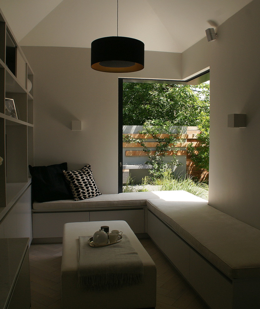 Example of a small trendy living room design in London
