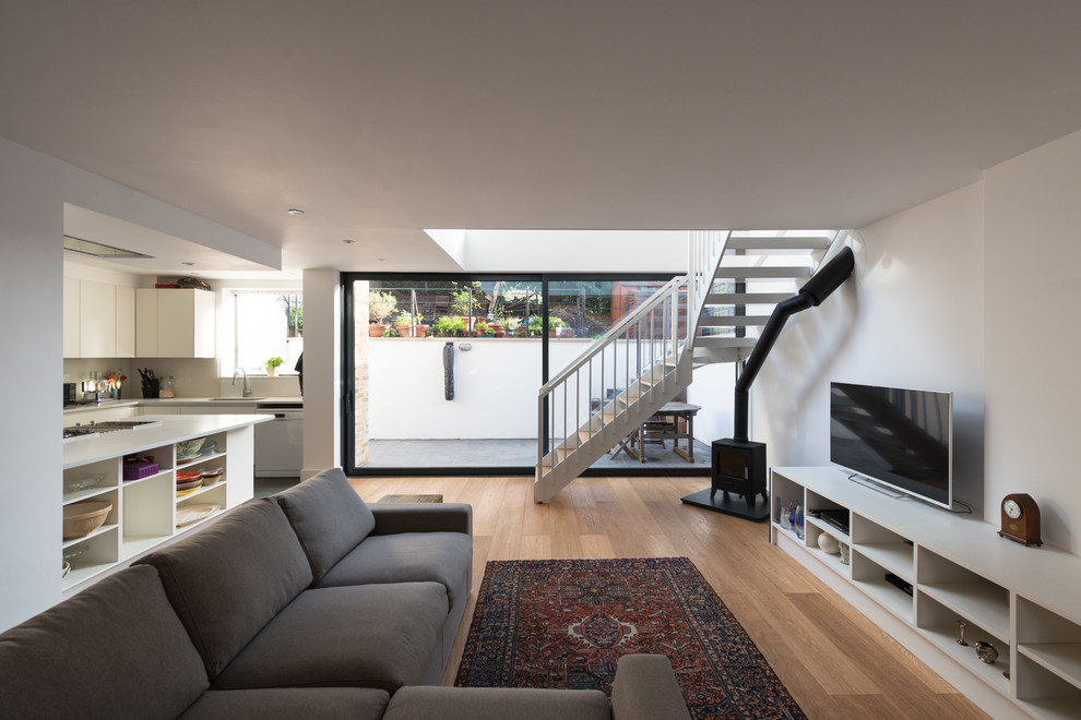 Living room - contemporary living room idea in London