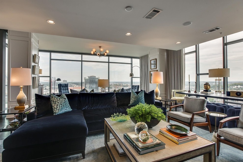 Classic and Collected Contemporary Living Room Nashville by