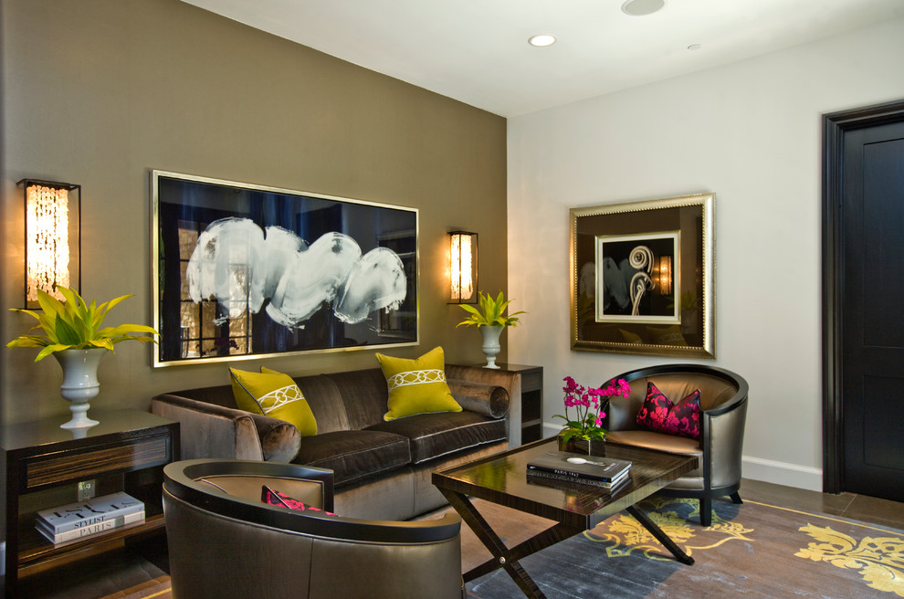 Classic Contemporary Contemporary Living Room Orange County by