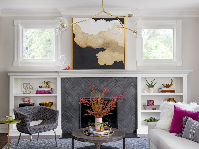 Classic Modern - Fireplace - Transitional - Living Room - Chicago - by Mia  Rao Design | Houzz