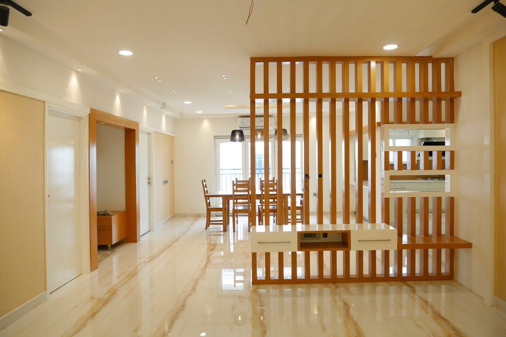 Classy & Refined 3BHK Flat Interiors at Rainbow Vistas Modern