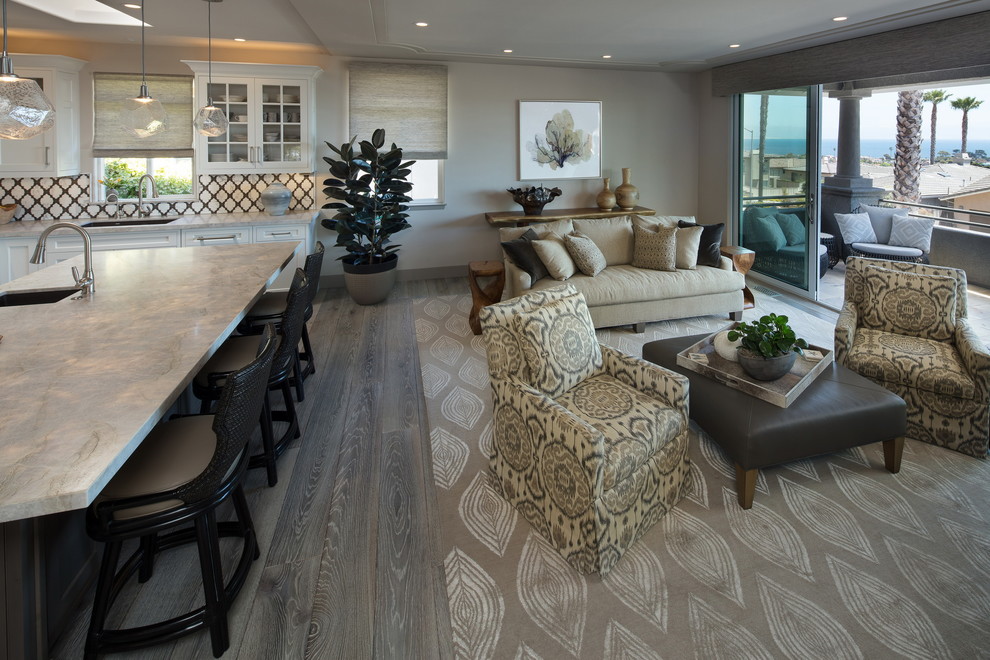 Classy Coastal Transitional Living Room San Luis Obispo by
