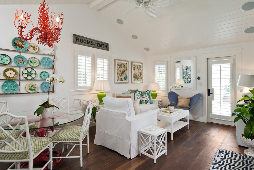 Coastal Cottage Living Dining Rooms Tropical Living Room Miami By Mhk Architecture Planning Houzz