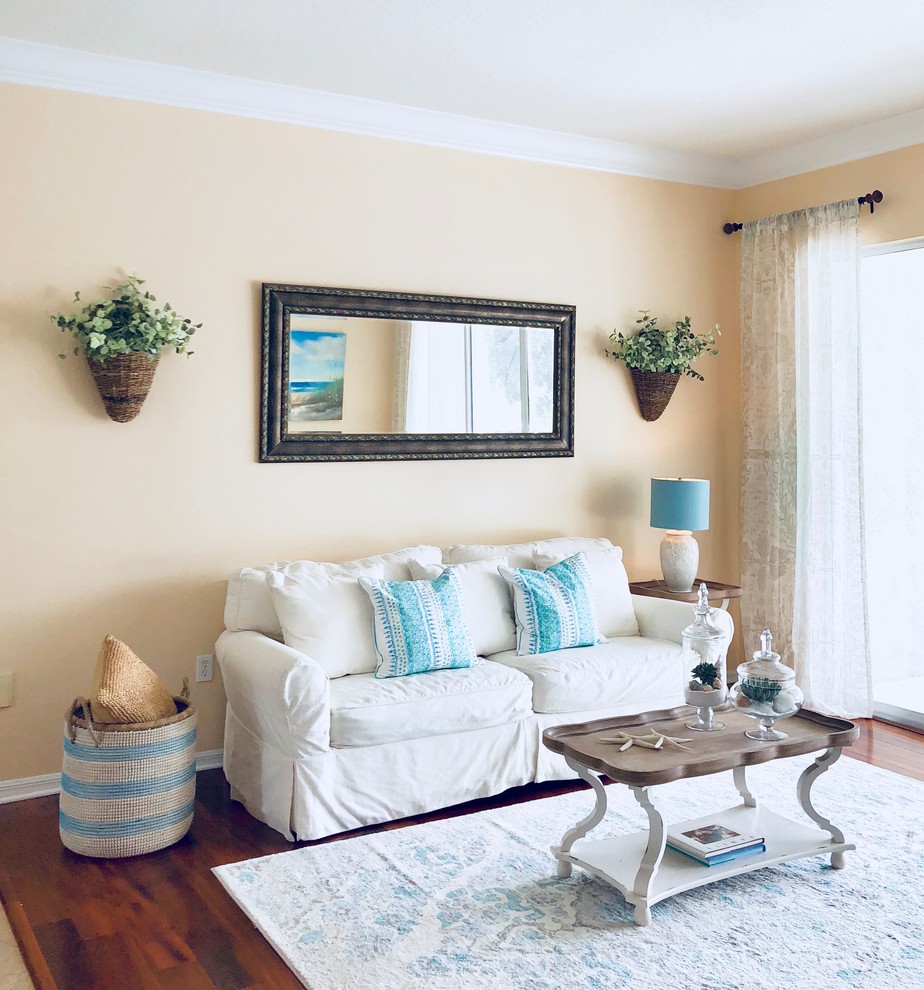 Coastal Farmhouse Living & Dining Beach Style Living Room Tampa