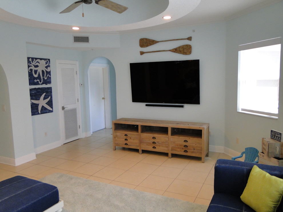 Coastal living room in Tampa.