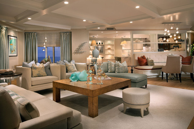 Picture of Coastal Penthouse - Tropical - Living Room - Miami - by W Design ...