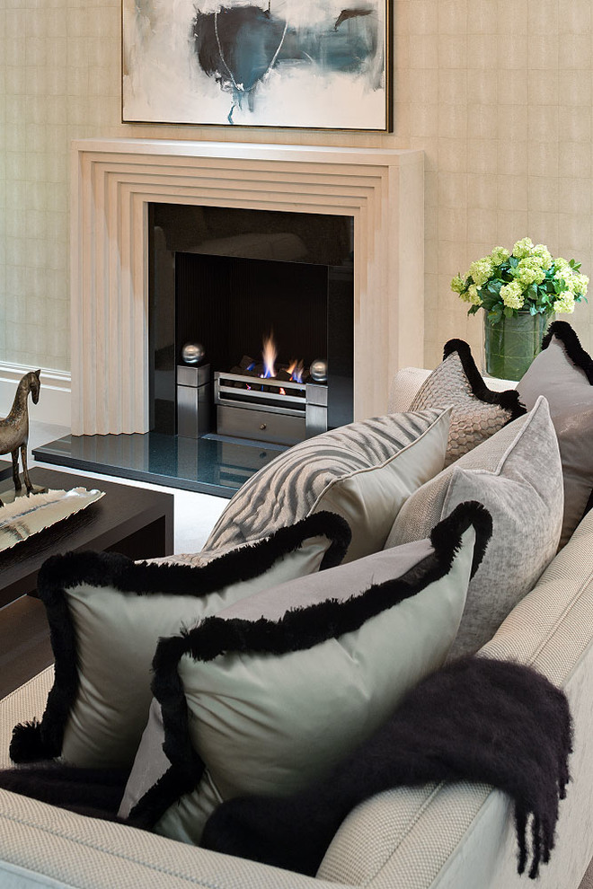 Inspiration for a contemporary living room in Surrey.