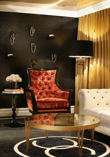 Coco Chanel Sitting Room - Contemporary - Living Room - New York - by  Vanessa Deleon