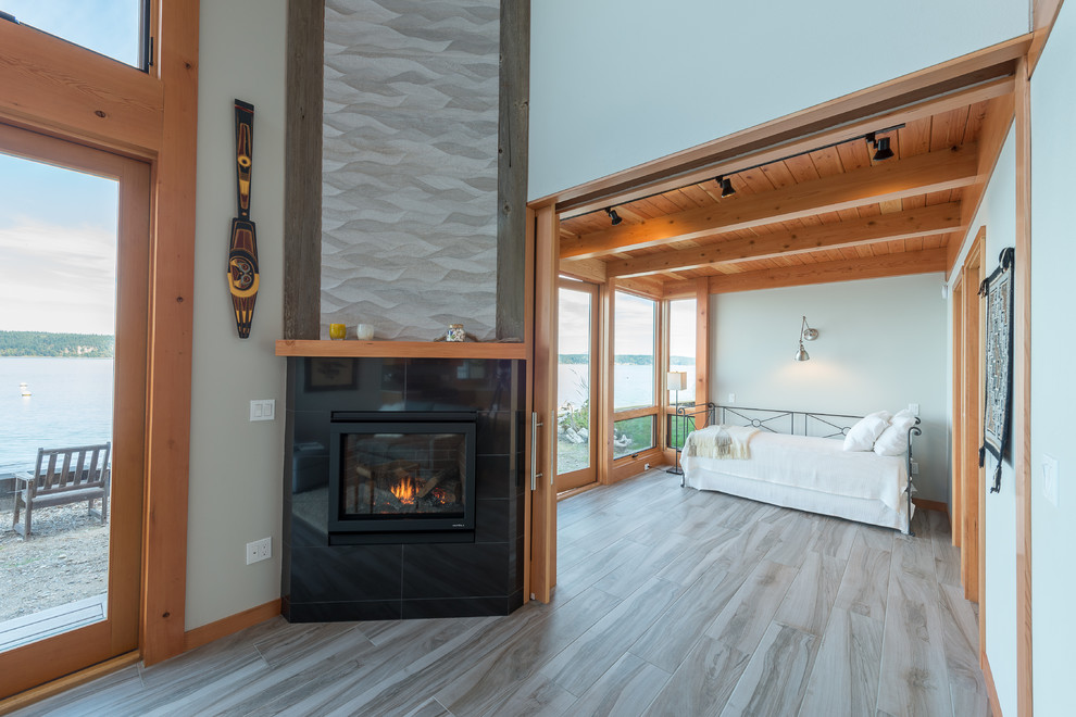 Idee per un piccolo soggiorno contemporaneo stile loft