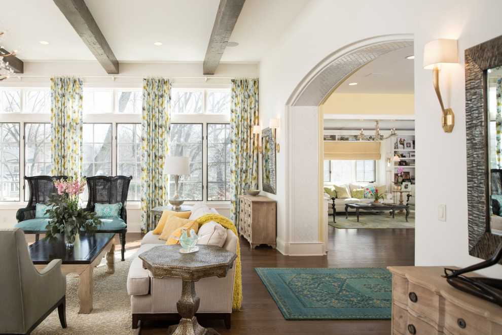 Colorful Gem Transitional Living Room Kansas City by Tran