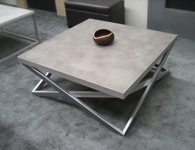 Concrete Custom Contemporary Coffee Table - Contemporary - Living Room
